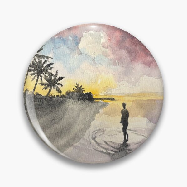 Item preview, Rarotonga Lagoon at Sunrise Watercolor designed and sold by Michael Comfort.
