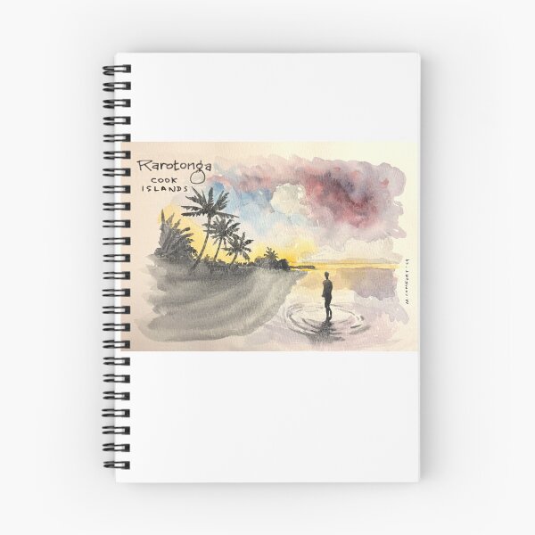 Item preview, Rarotonga Lagoon at Sunrise Watercolor designed and sold by Michael Comfort.