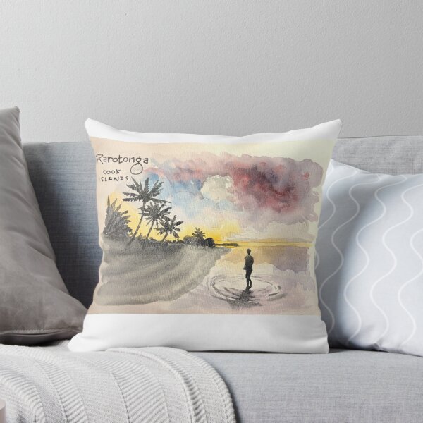 Item preview, Rarotonga Lagoon at Sunrise Watercolor designed and sold by Michael Comfort.