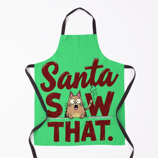 Item preview, Santa Saw That – Funny Cat Christmas Design designed and sold by TroyTheTerrific.