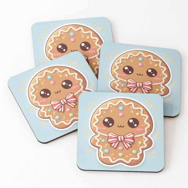 Item preview, Kawaii Skull Gingerbread Cookie Sticker - Candy Bow designed and sold by ViralCollector.
