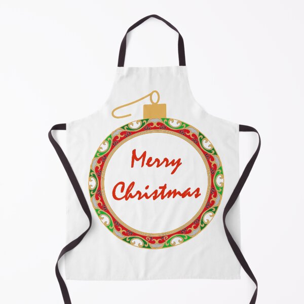 Item preview, Merry Christmas Ornament - Fun Modern Red Gold and Green Bright Festive designed and sold by ABG Inspirational Art.