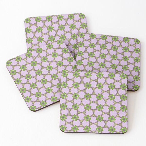 Item preview, Green Geometric Floral Lattice Pattern designed and sold by joycrysstudio.