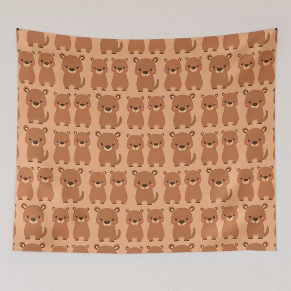 Item preview, seamless capybara pattern designed and sold by Nikoleta Vukovic.