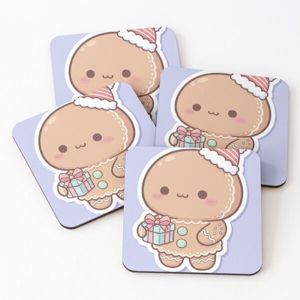 Item preview, Kawaii Gingerbread Cookie with Hat and Cake Gift designed and sold by ViralCollector.