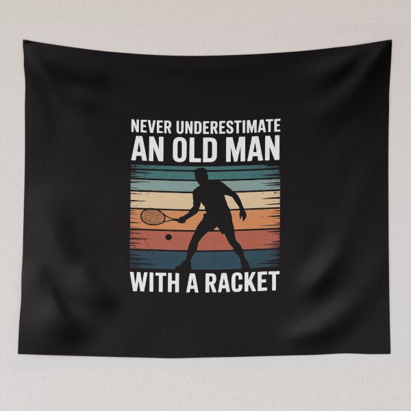 Item preview, Never Underestimate An Old Man With A Racket Padel designed and sold by TewonLake.