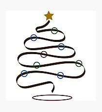 Ribbon Christmas Tree Photographic Print