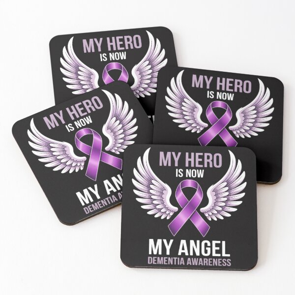 Item preview, My Hero is Now My Angel Dementia Awareness Ribbon Support designed and sold by OlafLica.