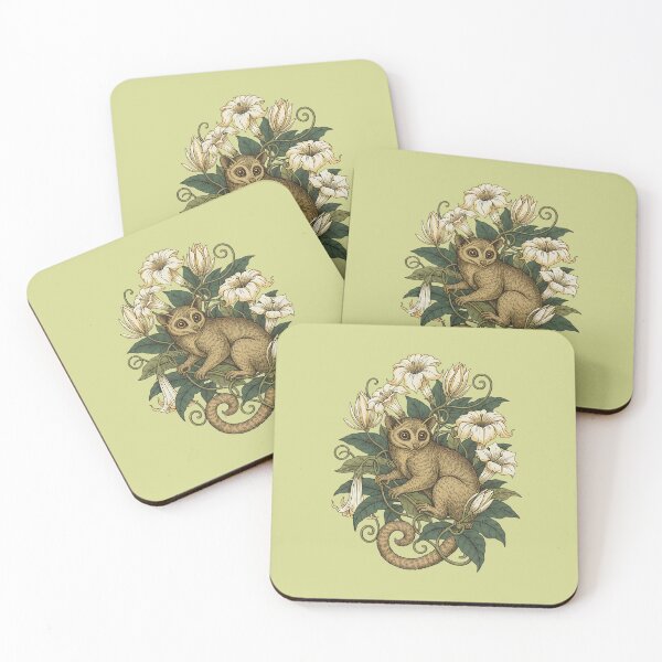 Item preview, Kinkajou Honey Bear with Cream Trumpet Flowers designed and sold by BirdsnStuff.