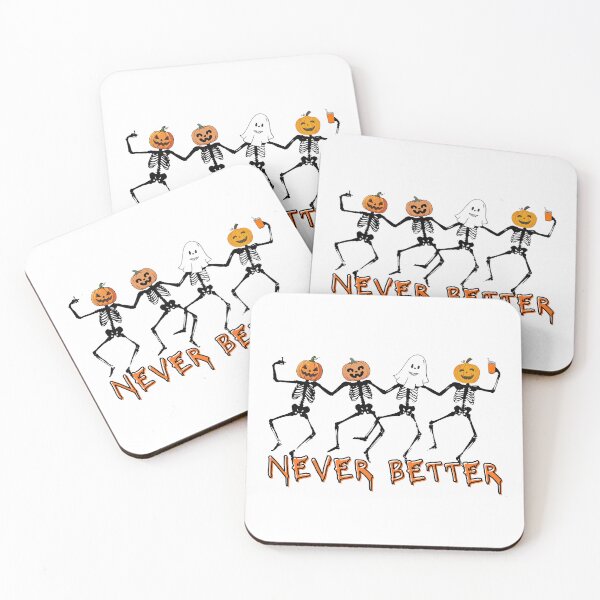 Item preview, Never Better Skeleton Witch Pumpkin Halloween designed and sold by Babinooart.