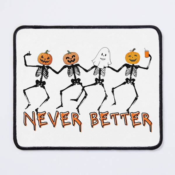 Item preview, Never Better Skeleton Witch Pumpkin Halloween designed and sold by Babinooart.
