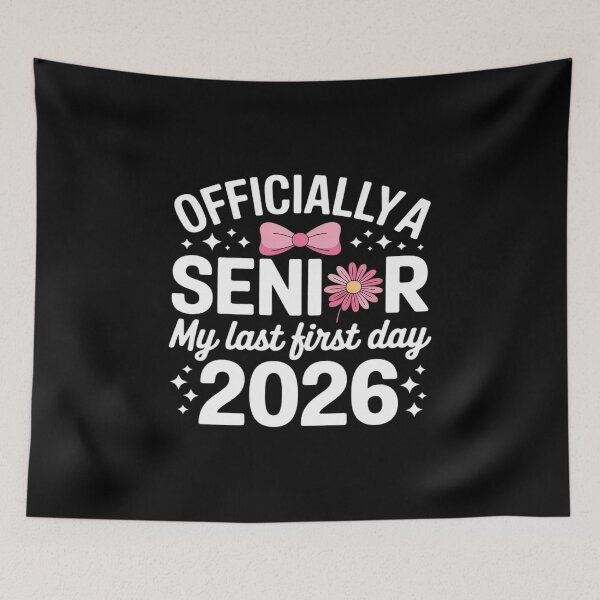 Item preview, Officially A Senior 2026 My Last First Day Senior Coquette designed and sold by ShelFisher.
