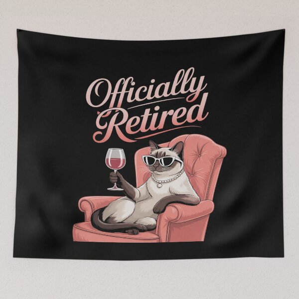 Item preview, Officially Retired Siamese Cat Retirement designed and sold by ShelFisher.