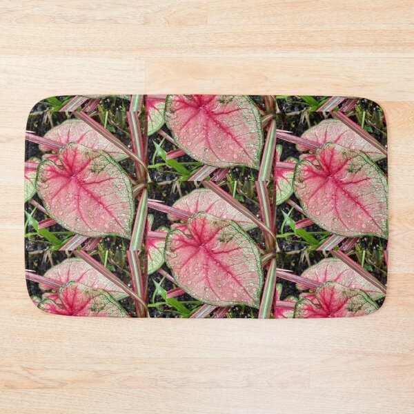Item preview, Raindrops on Pink Caladium Leaf designed and sold by TrisaThyme.