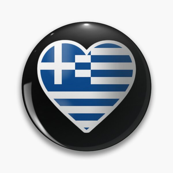 Item preview, Greek Flag Heart – Greece Love & Pride designed and sold by Georain.