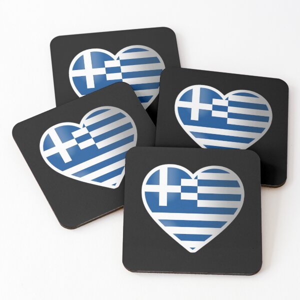 Item preview, Greek Flag Heart – Greece Love & Pride designed and sold by Georain.
