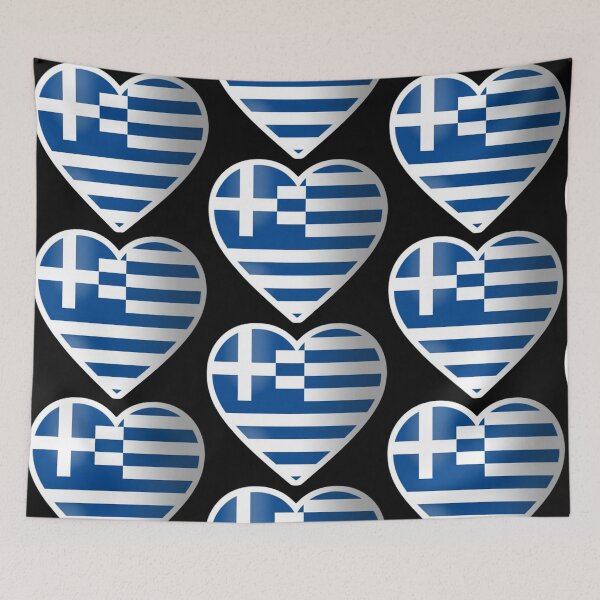 Item preview, Greek Flag Heart – Greece Love & Pride designed and sold by Georain.