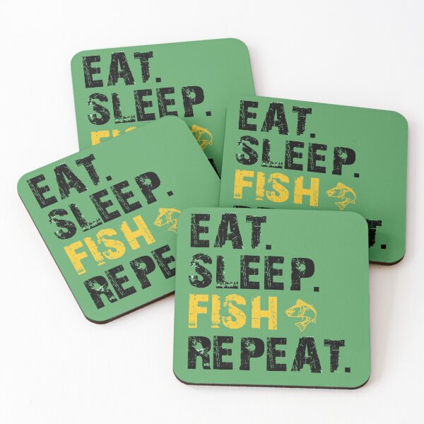 Item preview, Eat Sleep Fish Repeat  funny quote designed and sold by DesignHouse07.