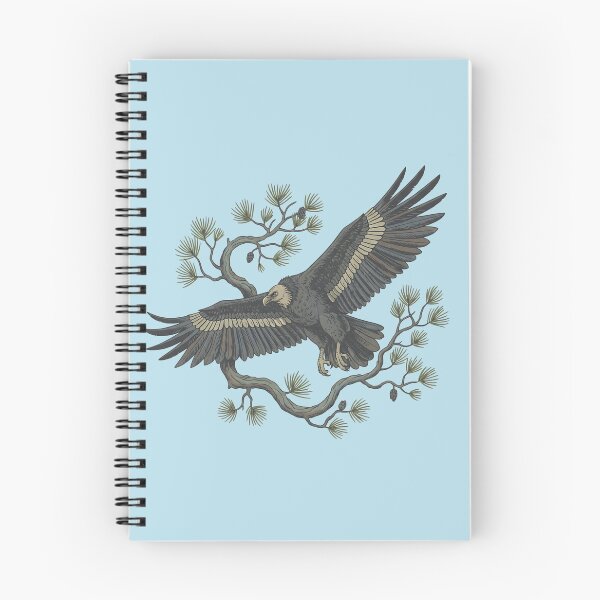 Item preview, Lammergeier Bearded Vulture Flying in Pine Trees designed and sold by BirdsnStuff.