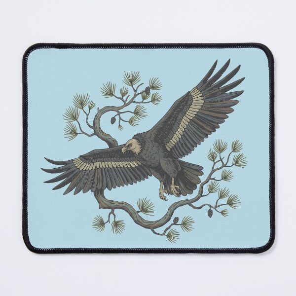 Item preview, Lammergeier Bearded Vulture Flying in Pine Trees designed and sold by BirdsnStuff.