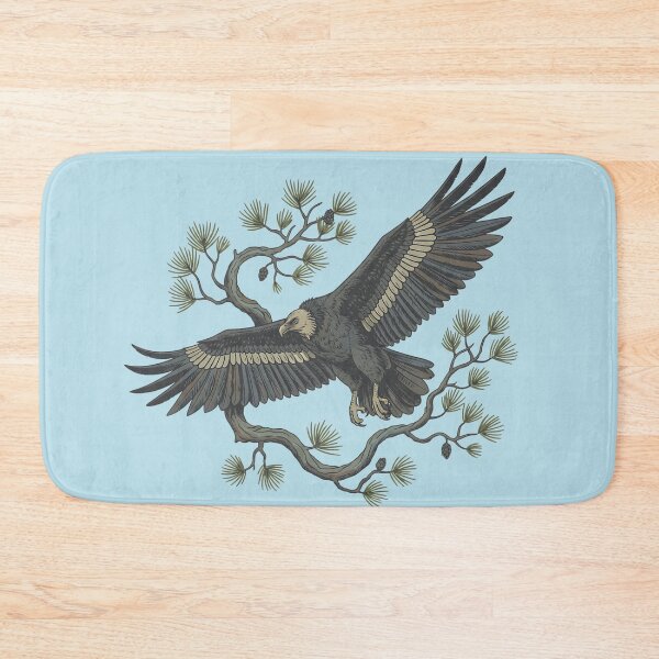Item preview, Lammergeier Bearded Vulture Flying in Pine Trees designed and sold by BirdsnStuff.