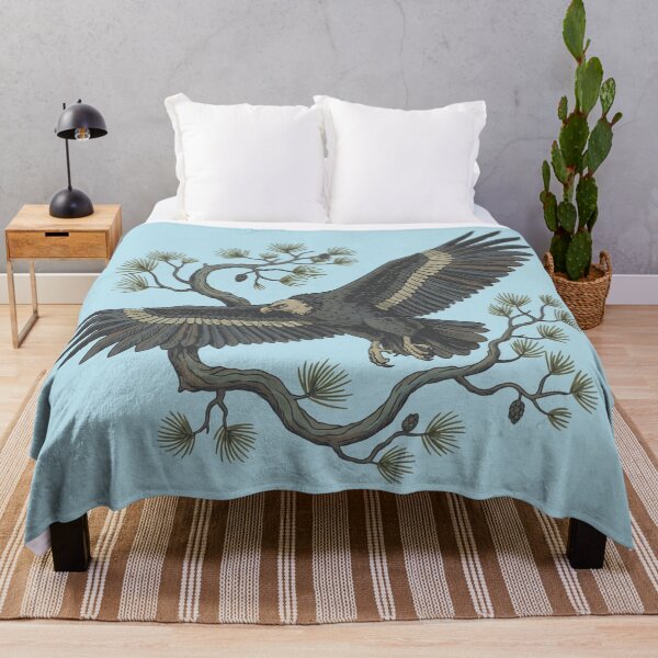 Item preview, Lammergeier Bearded Vulture Flying in Pine Trees designed and sold by BirdsnStuff.