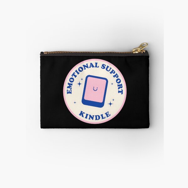 Item preview, Emotional Support Kindle Sticker Pink And Blue designed and sold by KimberlyRGreene.
