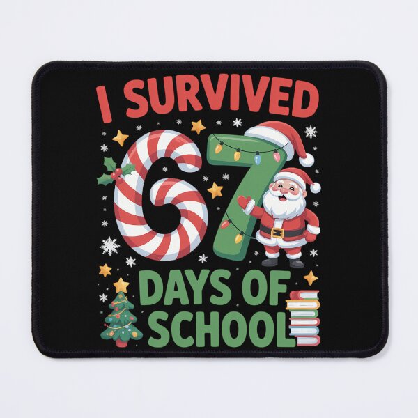 Item preview, I Survived 67 Days of School Christmas Candy Cane Six Seven designed and sold by Bandikonsalez.