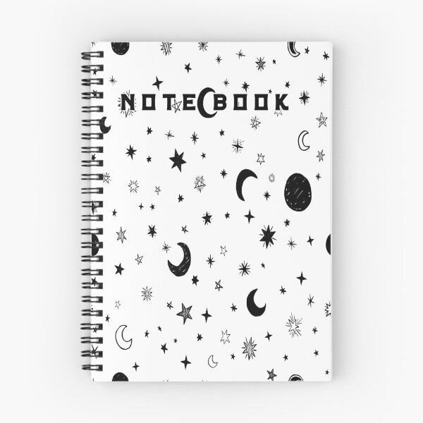 Item preview, Doodle Stars & Moons Notebook Cover | Celestial Night Sky Aesthetic designed and sold by MG.STUDIO.