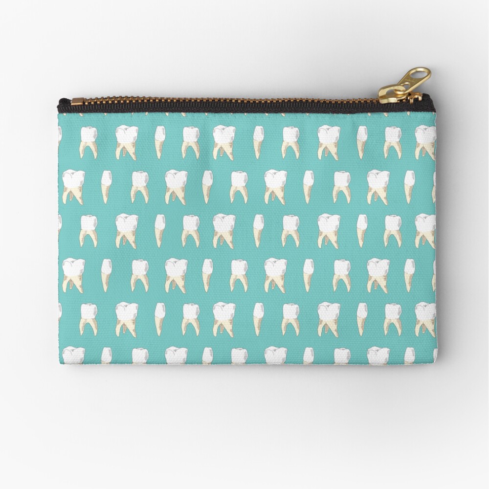 Teeth (Green) Zipper Pouch
