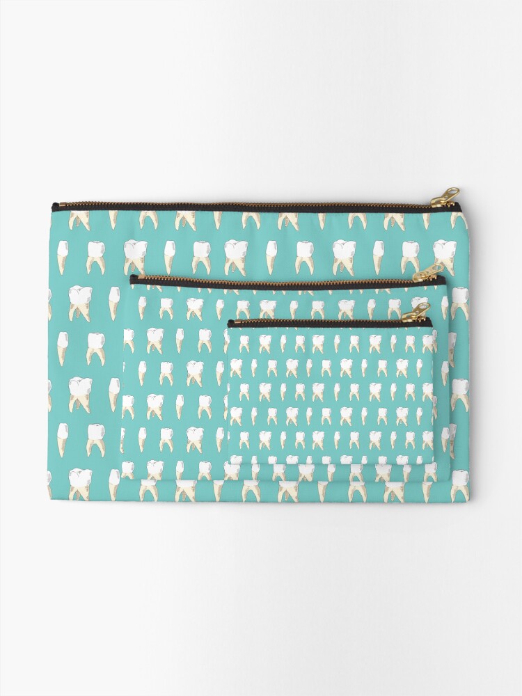 Alternate view of Teeth (Green) Zipper Pouch