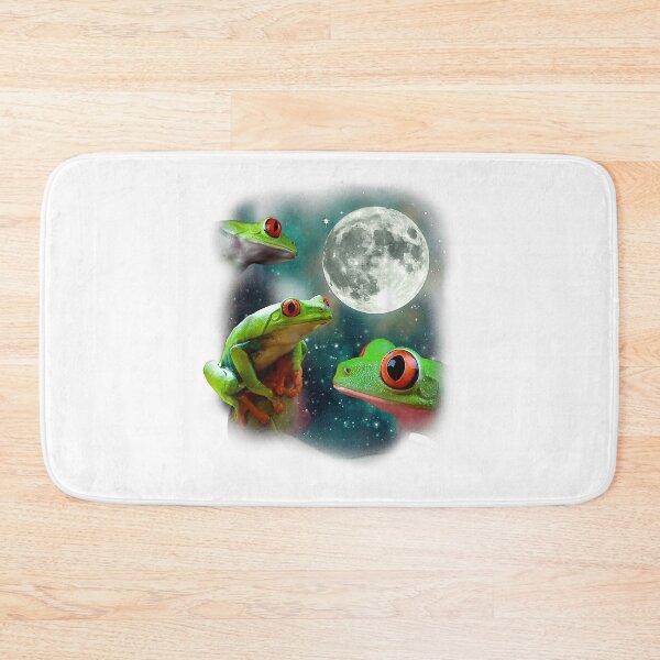Item preview, Three Frog Moon  3 Treefrog Weird Funny Magical Cursed Meme Men designed and sold by AngelaOdonn.