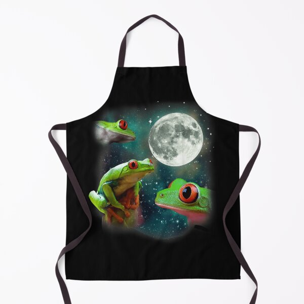 Item preview, Three Frog Moon  3 Treefrog Weird Funny Magical Cursed Meme Men designed and sold by AngelaOdonn.