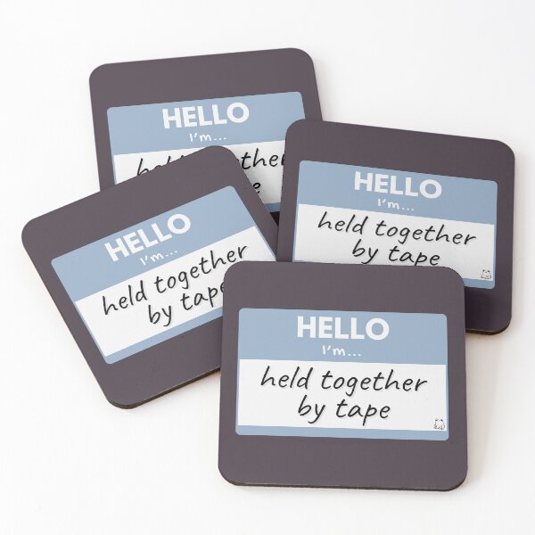 Item preview, Hello I’m Held Together by Tape – Blue designed and sold by buglevel.