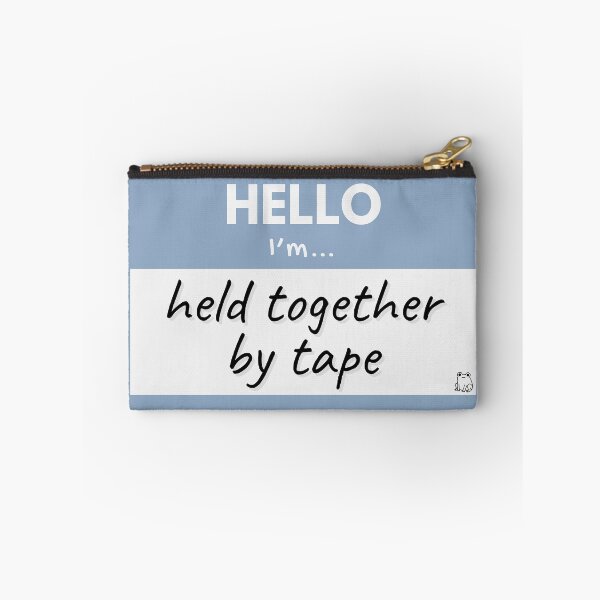 Item preview, Hello I’m Held Together by Tape – Blue designed and sold by buglevel.