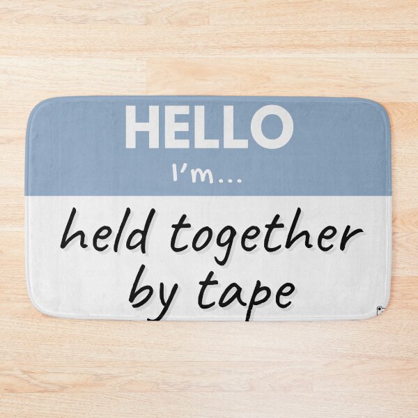 Item preview, Hello I’m Held Together by Tape – Blue designed and sold by buglevel.