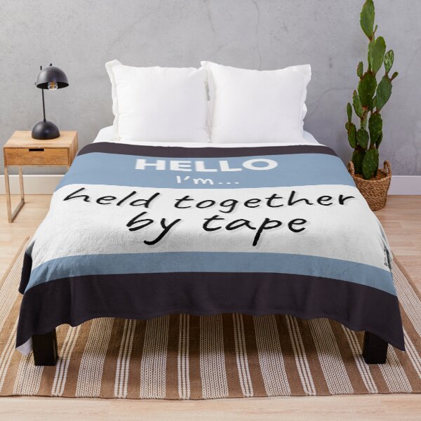 Item preview, Hello I’m Held Together by Tape – Blue designed and sold by buglevel.