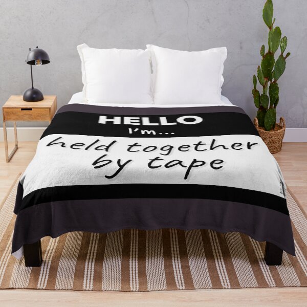 Item preview, Hello I’m Held Together by Tape – Black designed and sold by buglevel.
