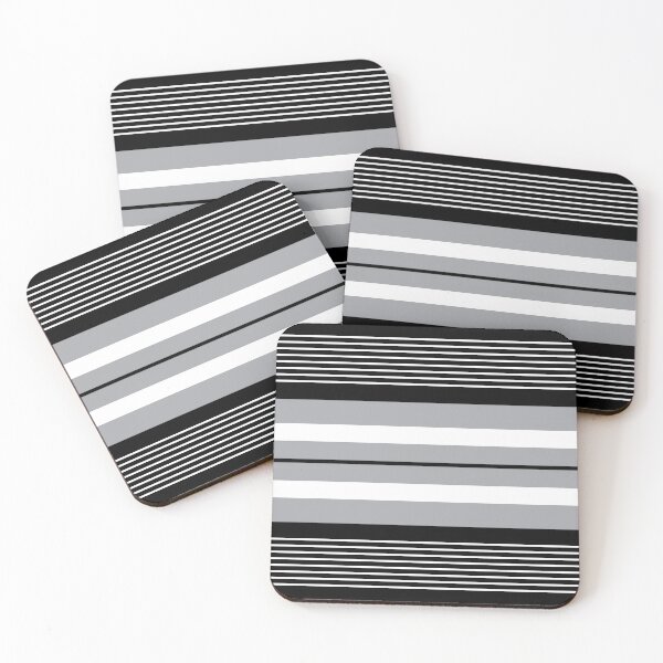 Item preview, Black , grey and white stripes pattern designed and sold by iCraftCafe.