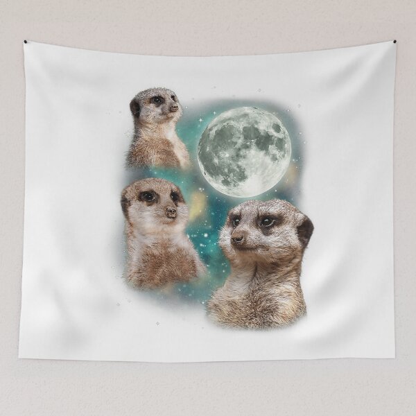 Item preview, Three Meerkats Moon African Desert Wildlife Parody Men Women designed and sold by AngelaOdonn.