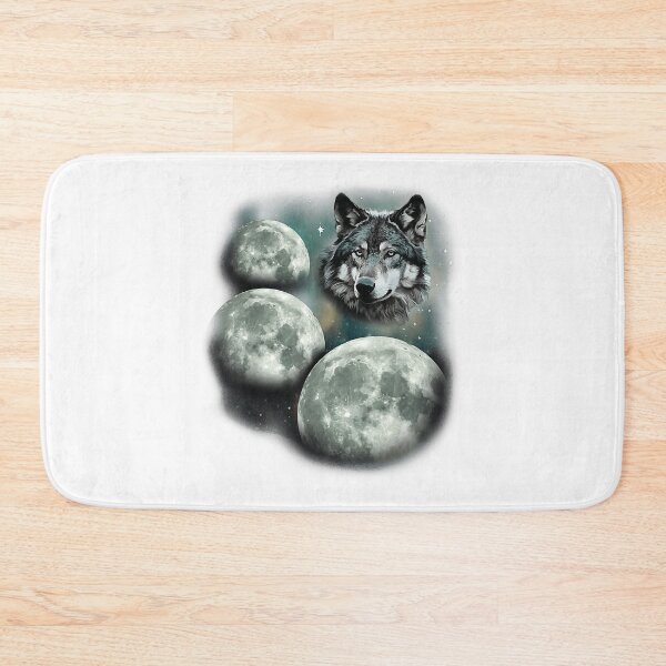 Item preview, Three Moon Wolf  3 Moons Howling At Space Wolf Magic Meme designed and sold by AngelaOdonn.