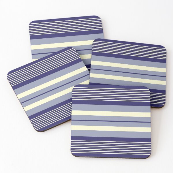 Item preview, Blue and light yellow stripes pattern designed and sold by iCraftCafe.