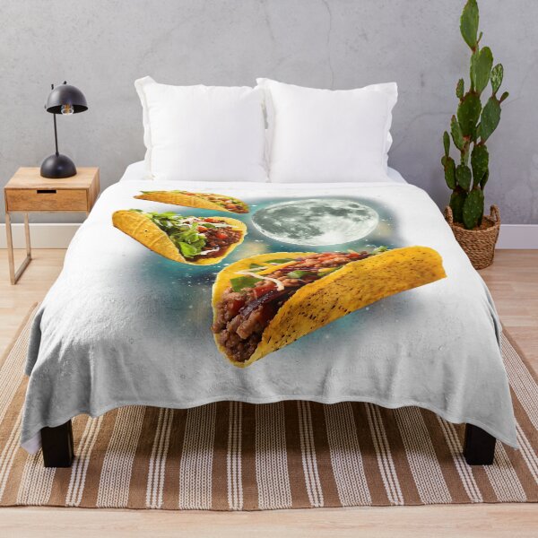 Item preview, Three Taco Moon Funny 3 Tacos Howling Meme Weird Cursed Meme designed and sold by AngelaOdonn.