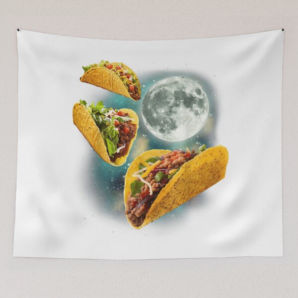 Item preview, Three Taco Moon  Funny 3 Tacos Howling Meme Weird Cursed Meme designed and sold by AngelaOdonn.