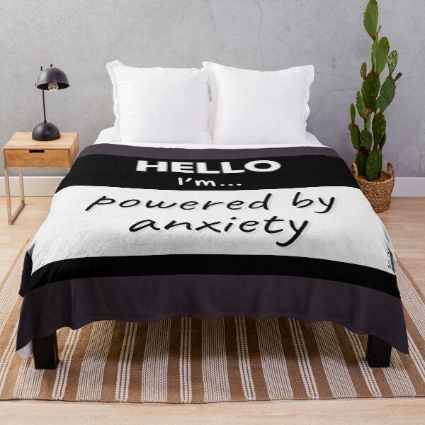 Item preview, Hello I’m Powered by Anxiety – Black designed and sold by buglevel.
