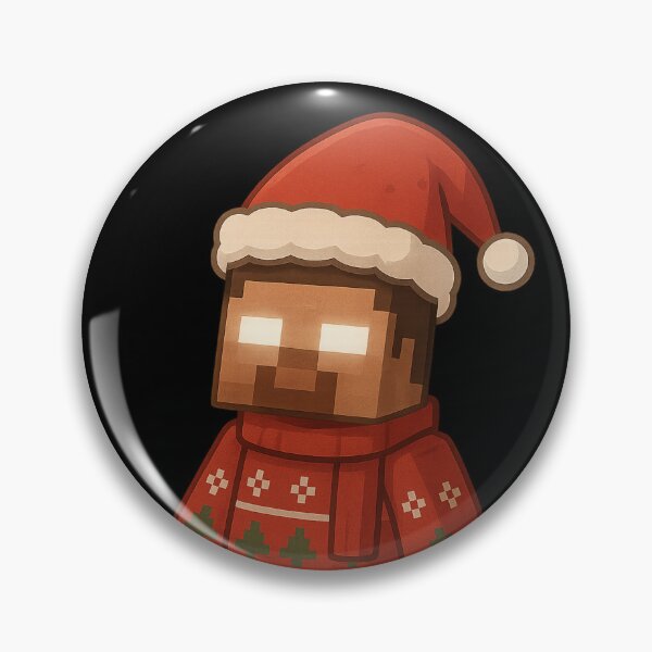Item preview, Herobrine Santa Claus, Minecraft Style! Blocky, Jolly & Ready for Christmas designed and sold by DibujandoPorfa.