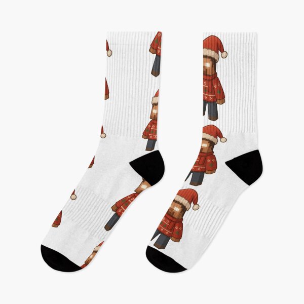 Item preview, Herobrine Santa Claus, Minecraft Style! Blocky, Jolly & Ready for Christmas designed and sold by DibujandoPorfa.