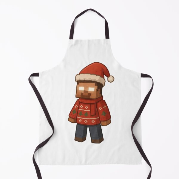 Item preview, Herobrine Santa Claus, Minecraft Style! Blocky, Jolly & Ready for Christmas designed and sold by DibujandoPorfa.