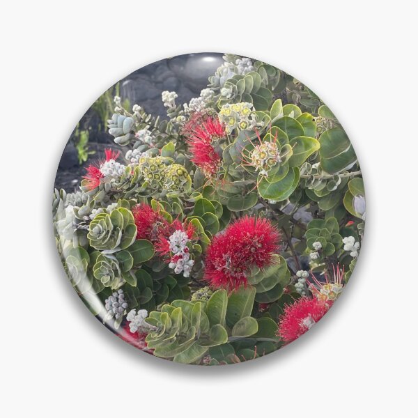 Item preview, ʻŌhiʻa Lehua Red Blossoms designed and sold by TrisaThyme.