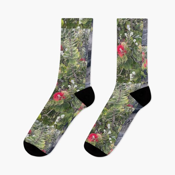 Item preview, ʻŌhiʻa Lehua Red Blossoms designed and sold by TrisaThyme.